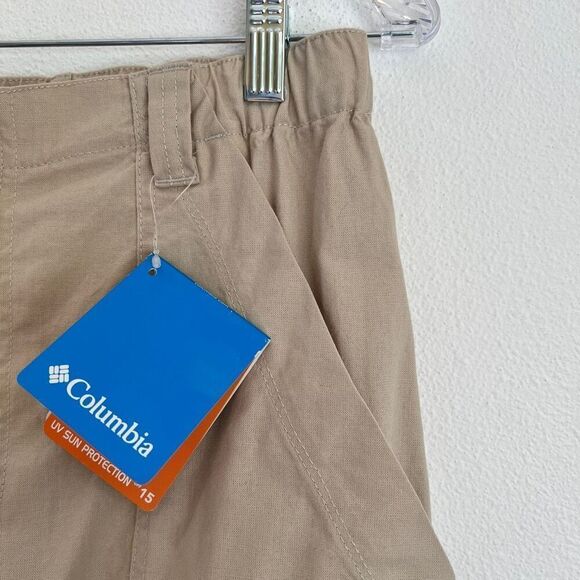 Boys Columbia Half Moon Performance Fishing Gear Shorts size XL Light Khaki Tan - Picture 3 of 16